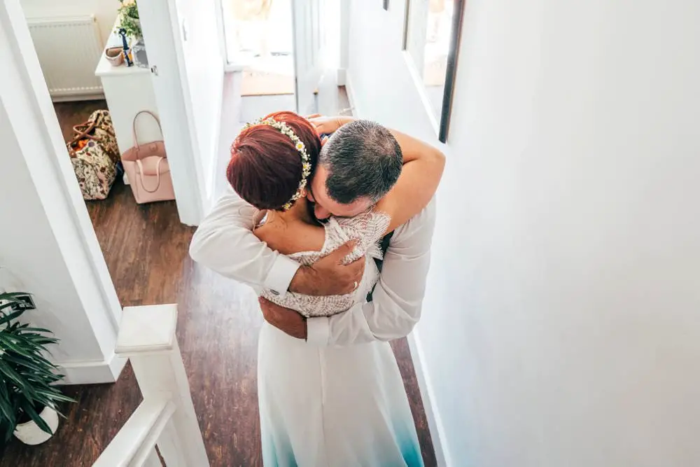 Outdoor DIY Village Hall Wedding with a Dip Dye Wedding Dress