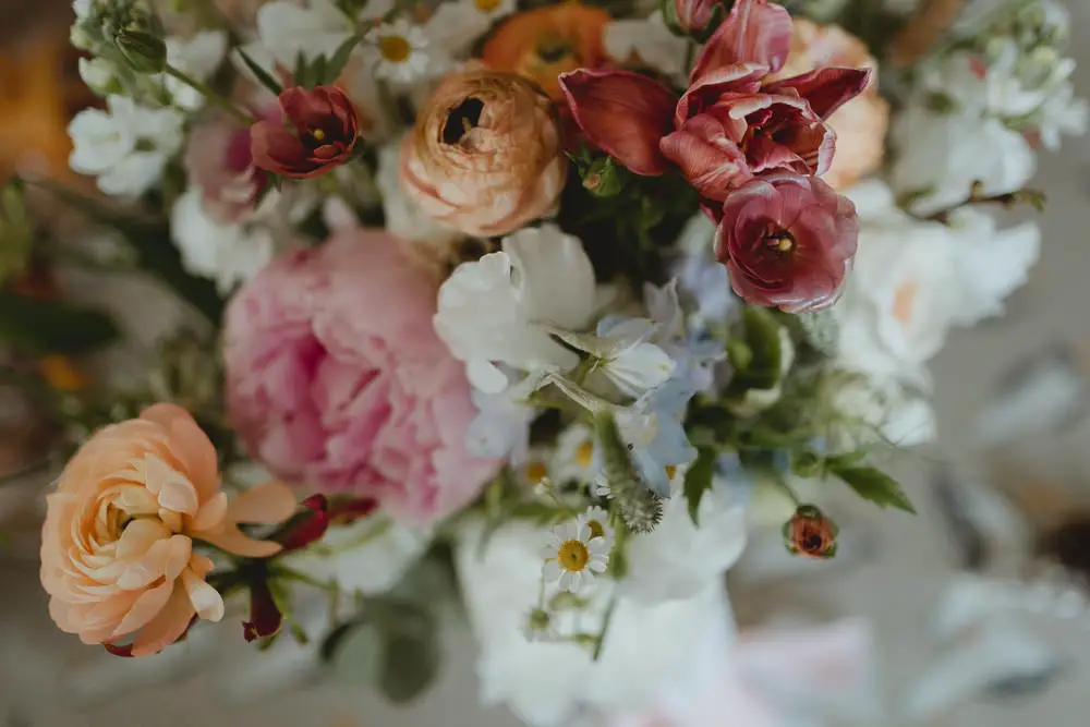 Spring Meadow Wedding with Pretty Pastel Flowers