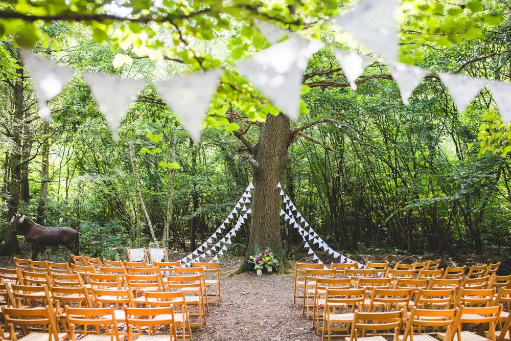 Beautiful Colourful & Personal Woodland Wedding