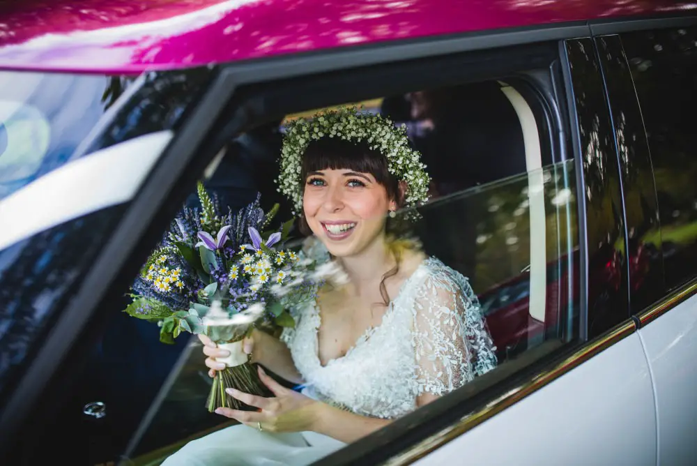 Gorgeous Garden Micro Wedding with Live Stream & Pretty Flower Crown