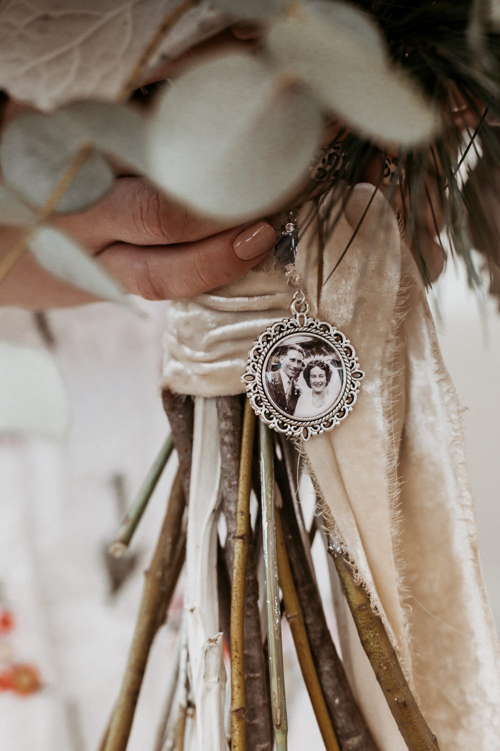 Silver & Blue Winter Wedding with Cat Theme & a Floral Dress