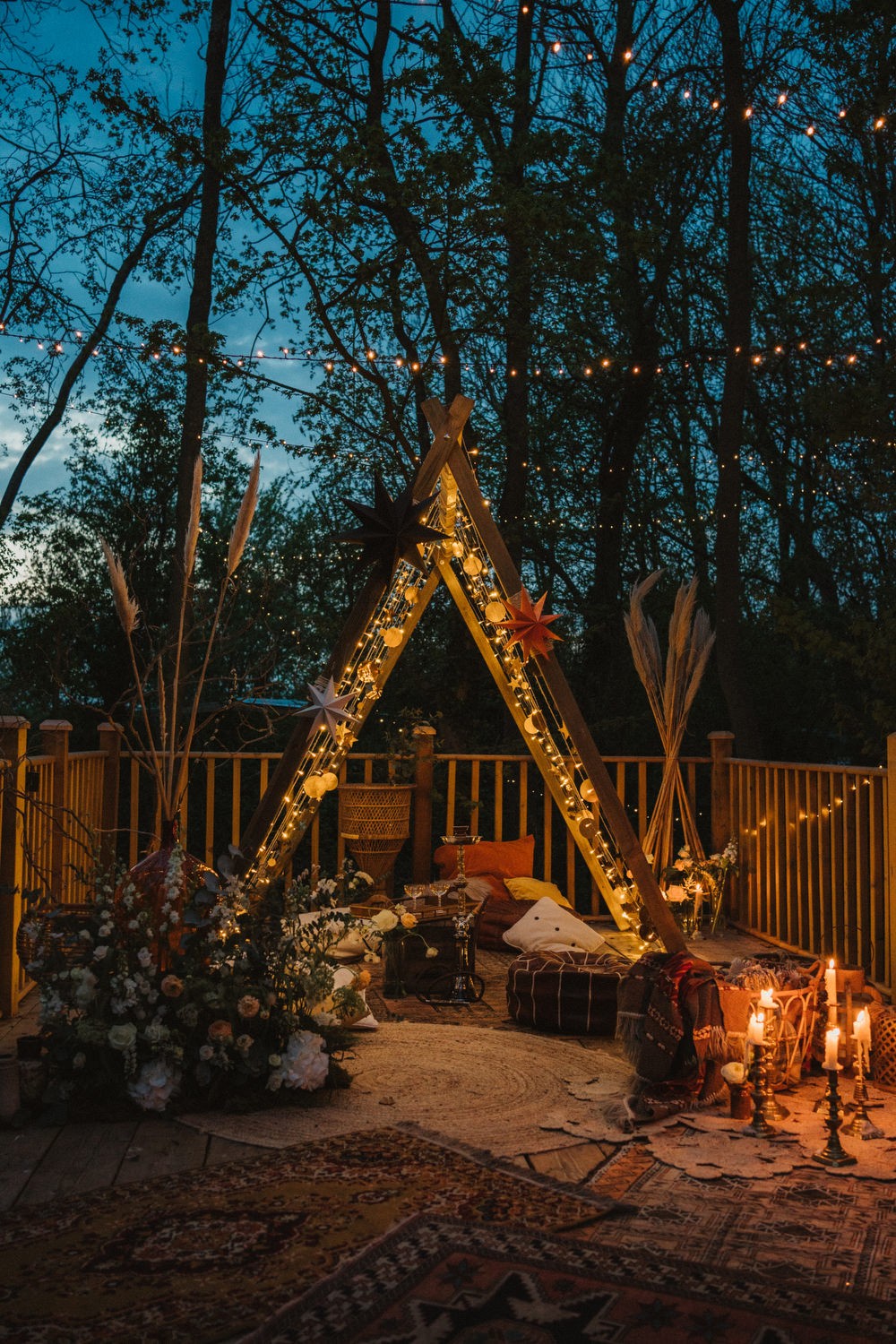 Outdoor Seating Area Lighting