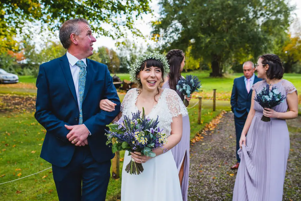 Gorgeous Garden Micro Wedding with Live Stream & Pretty Flower Crown