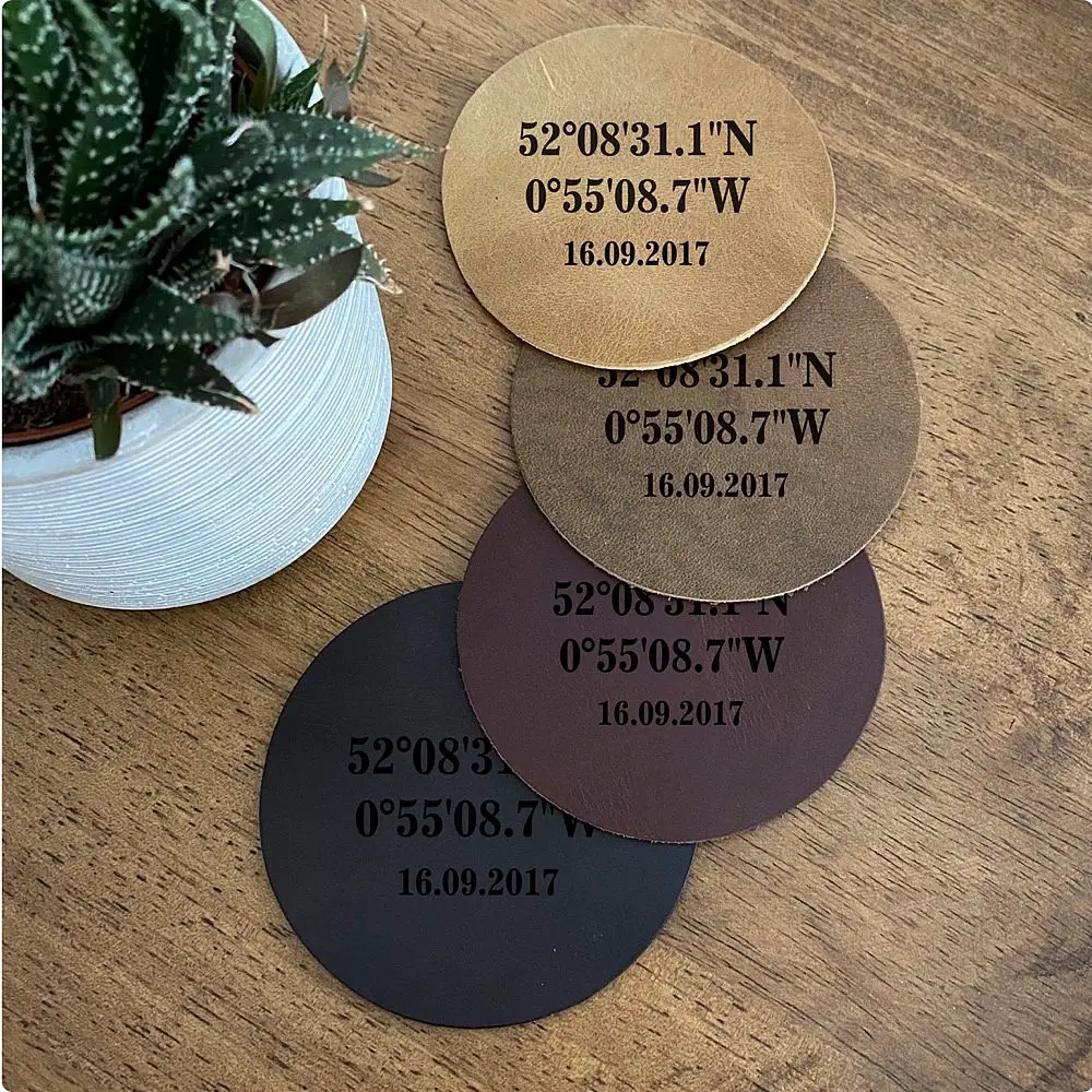 Custom Leather Coasters £9.99