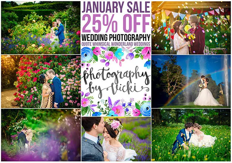 25% Off Wedding Photography with Photography by Vicki