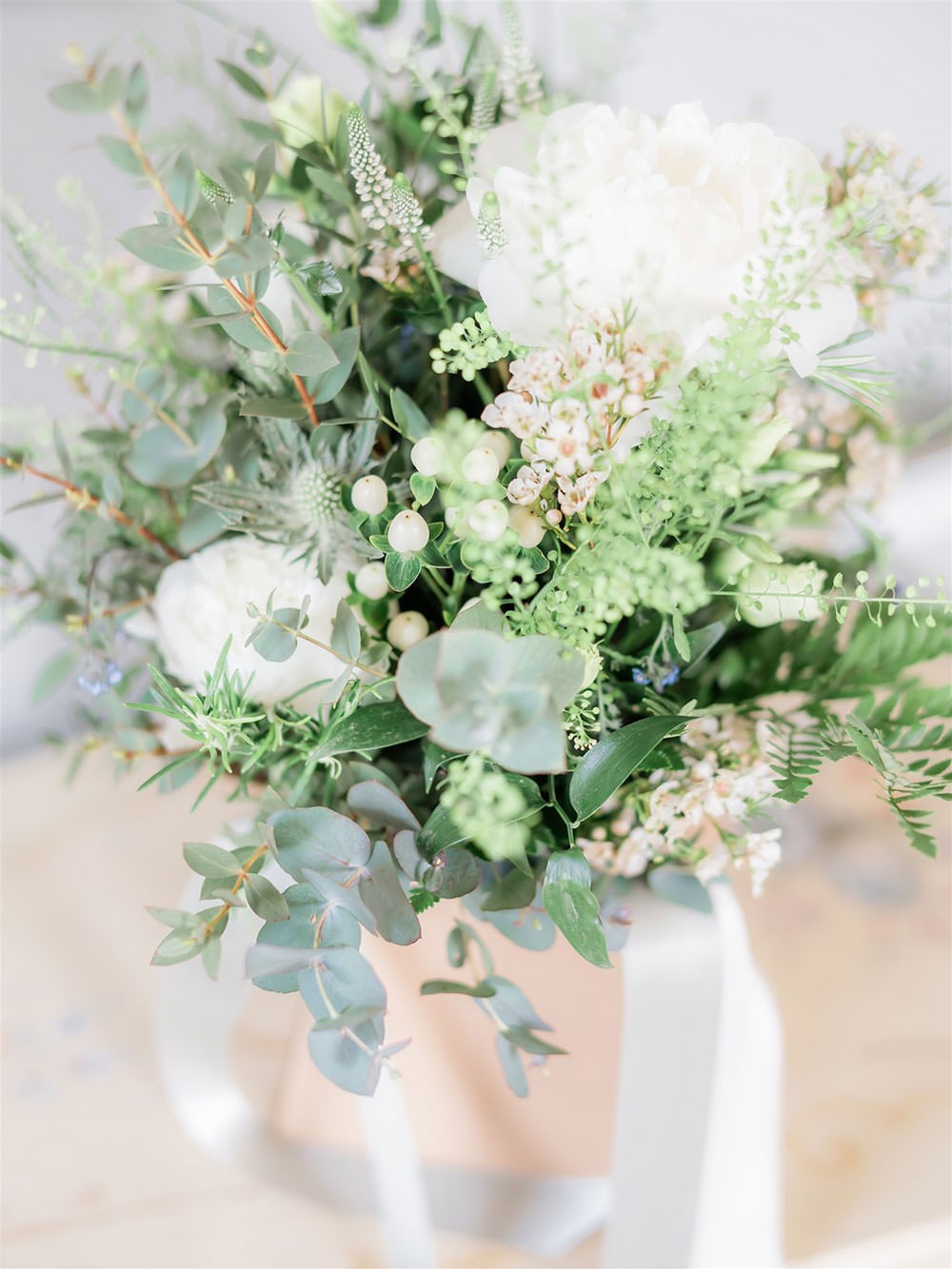 Greenery Peony & Wax Flower