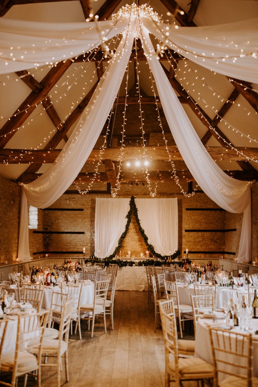 Drapes & Fairy Light Canopy